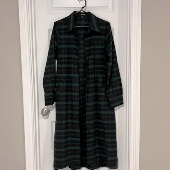 Plaid flannel duster. Size small. - Picture 1 of 3